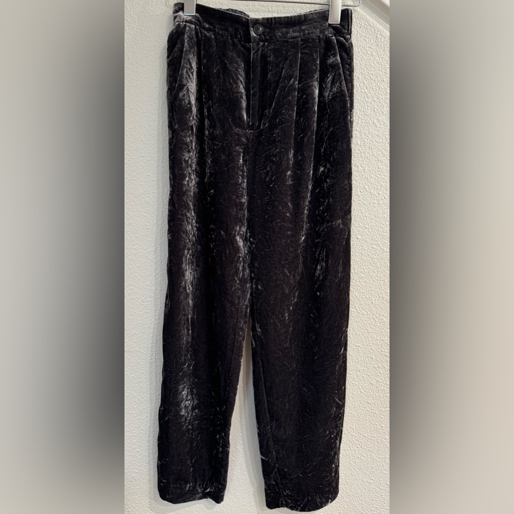Madewell NWOT Velvet Tapered Pleat Pull-On Pants